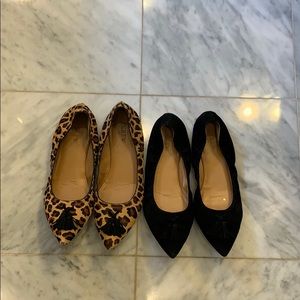 Bundle of two j crew factory suede flats!
